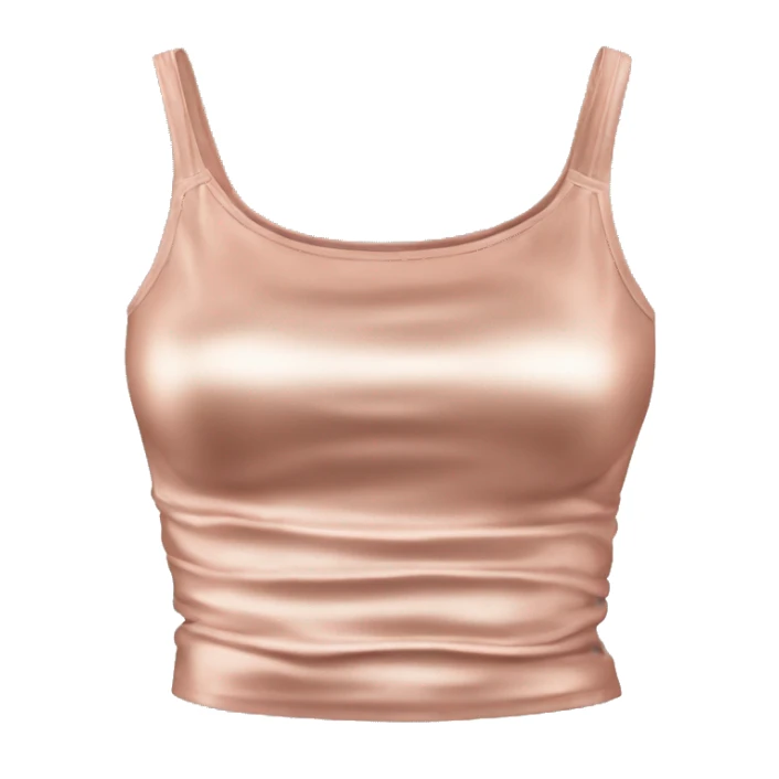 Realistic rose gold tube top clothing isolated.  sticker