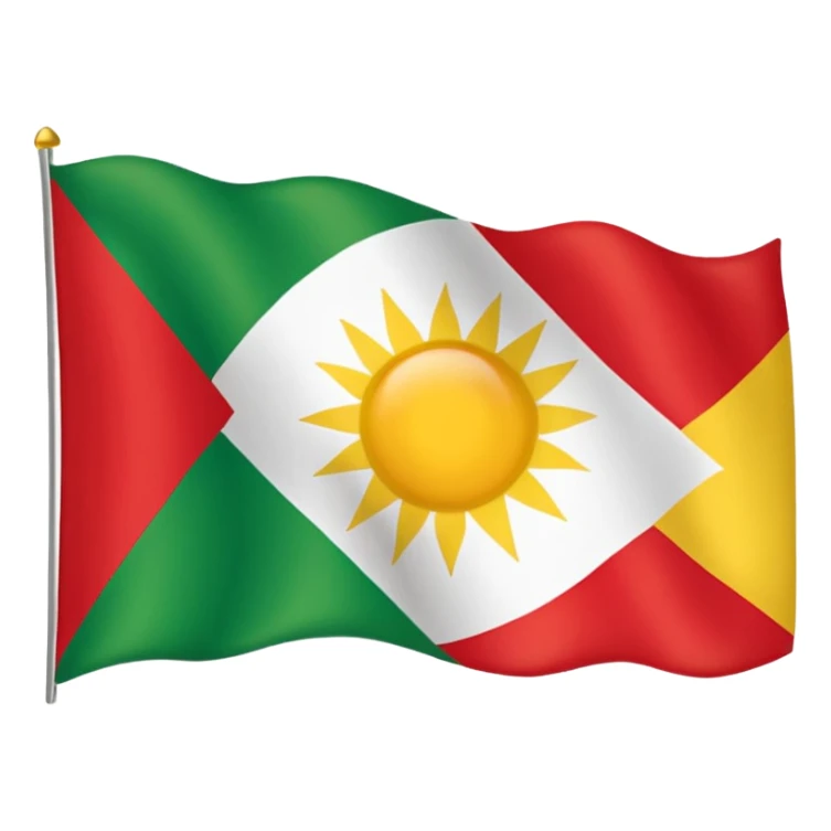 kurdistan flag without the pole like every other flag emoji sticker