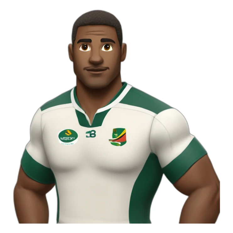 Joueur rugby Sud africain rafu coude en avant sticker