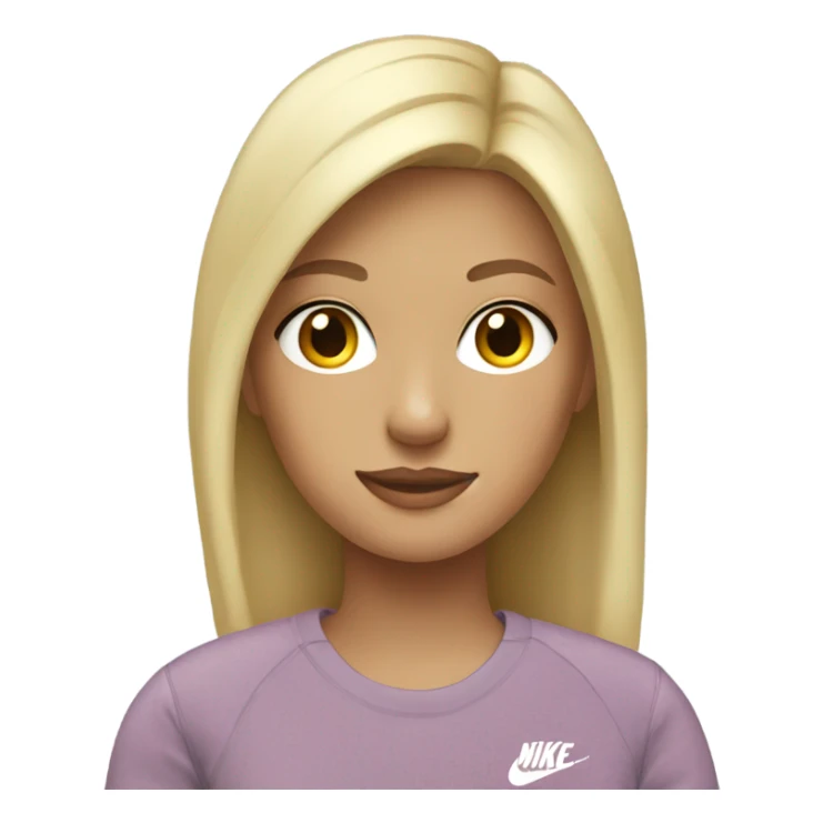 blonde girl with a nike sweater sticker