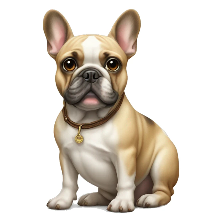 French bulldog sitting on top of a horse sticker
