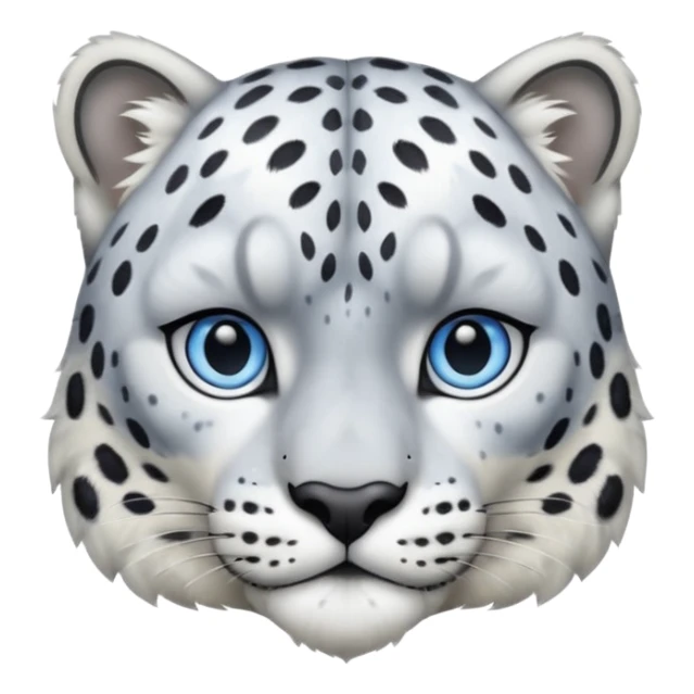  Snow leopard-whole body-eyes are blue sticker
