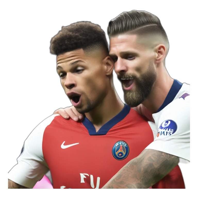 Mbappé kiss giroud sticker