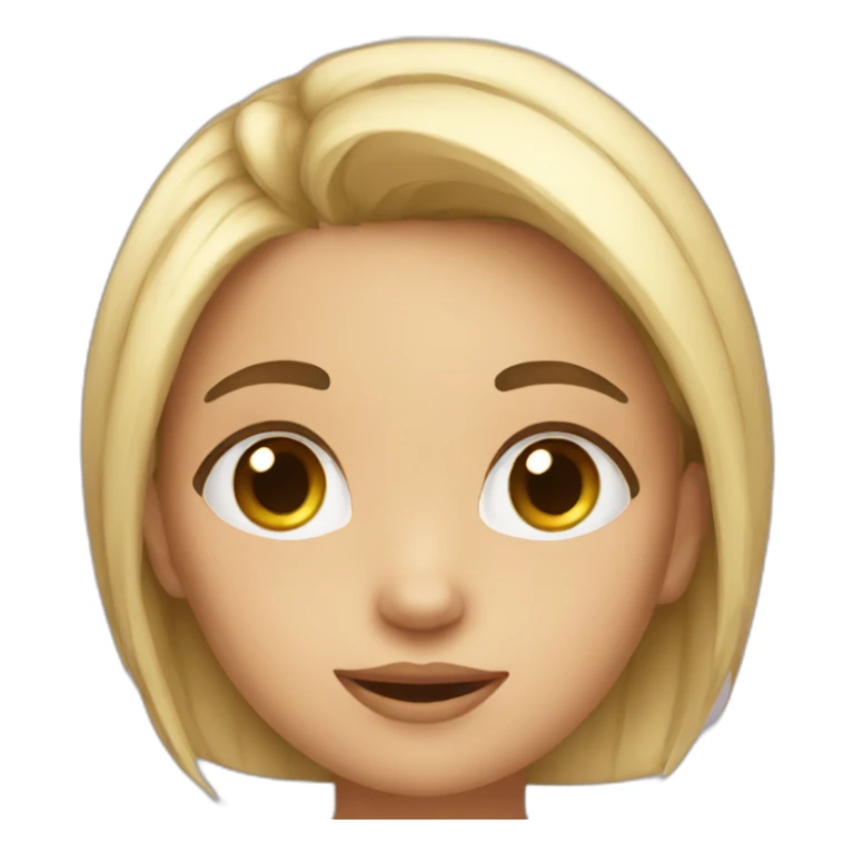 Whire so Cute girl sticker