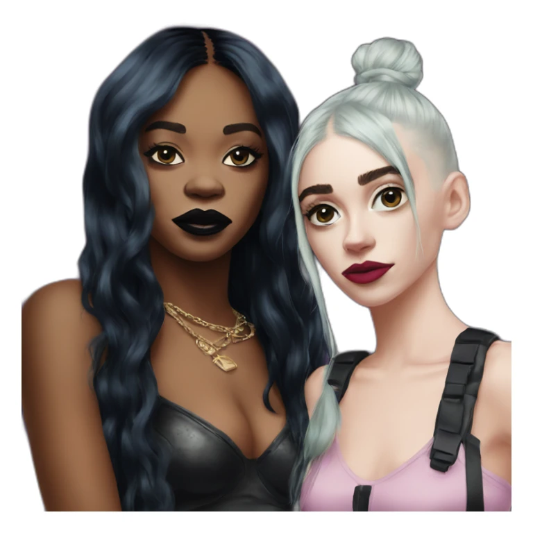 azealia banks and Grimes sticker