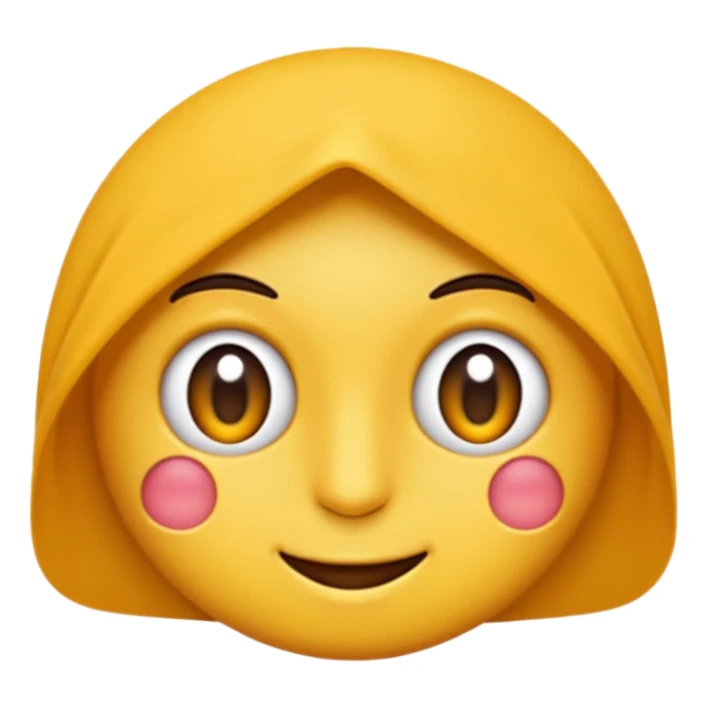 Uzun kumral saçlı emoji sticker