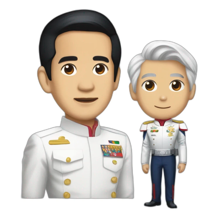 Presiden Jokowi and cute gundam sticker