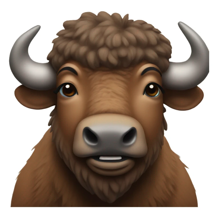 Smiling bison sticker
