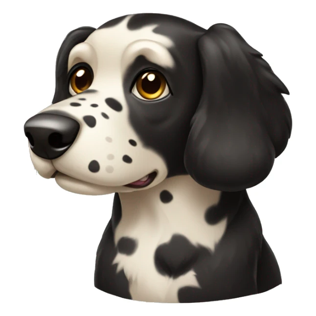 "can de chira" dog, he is black with beige spots sticker