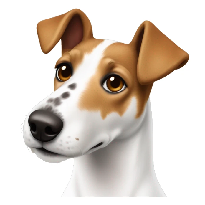 Smooth Fox Terrier white with brown stains sticker