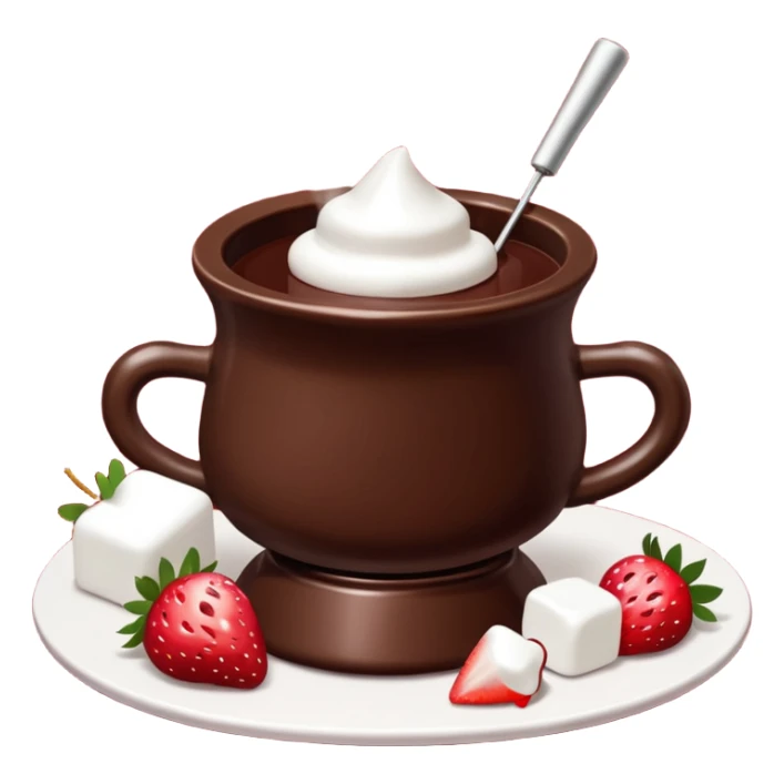 chocolate fondue christmas themed sticker