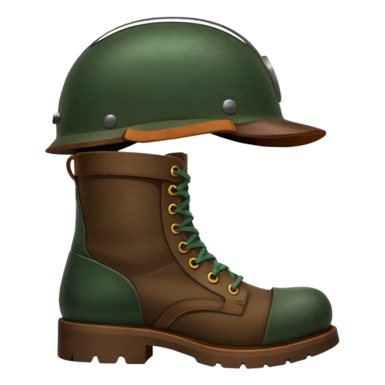 Military boots helmet criss sticker