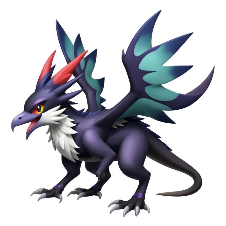 Shiny Dark Nargacuga-Silvally-Noibat-Noivern-Hybrid (Full body) sticker