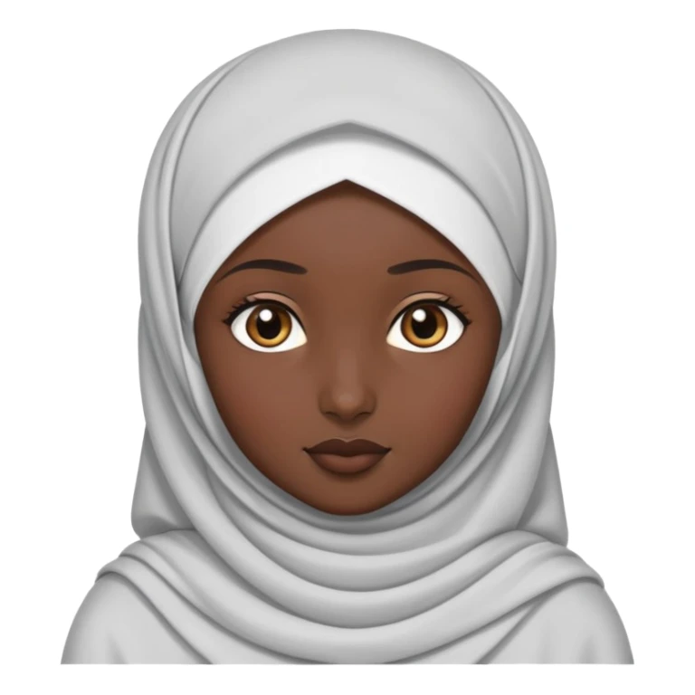 Dark skin girl wearing hijab Muslim  sticker