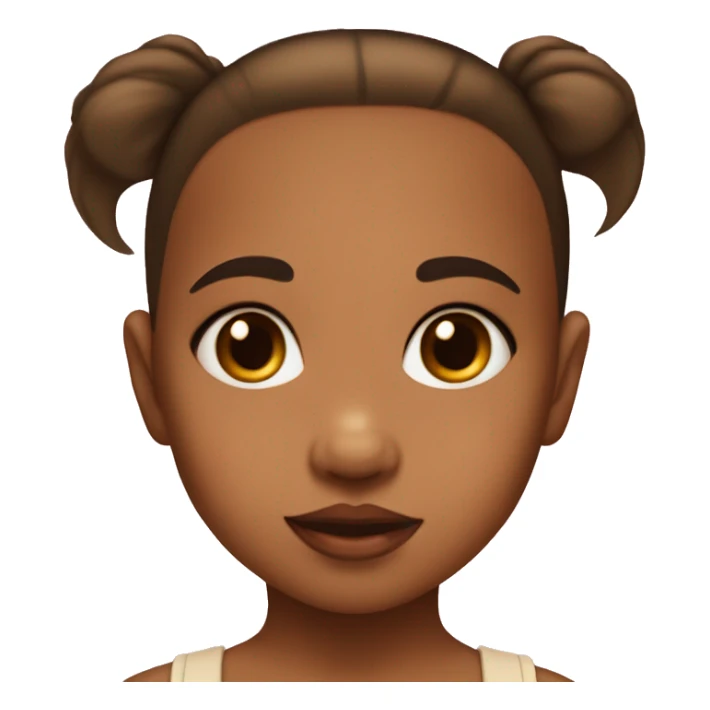 tan baby girl with hazel eyes and thick eyebrows sticker