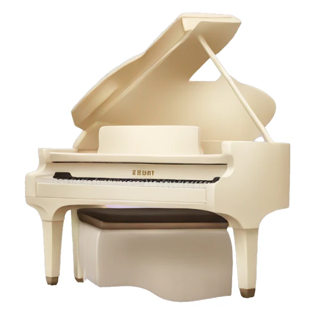 Cream piano  sticker