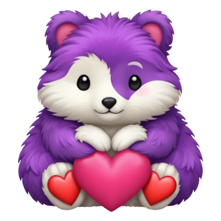 cute animals in love with hearts sticker