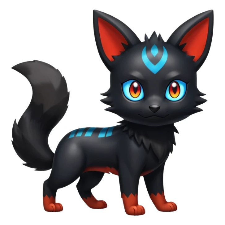 Shiny Litten-Umbreon-Hybrid (full body) sticker