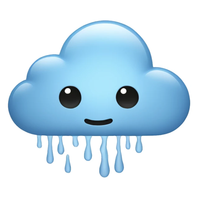 a cloud with a lot of rain sticker