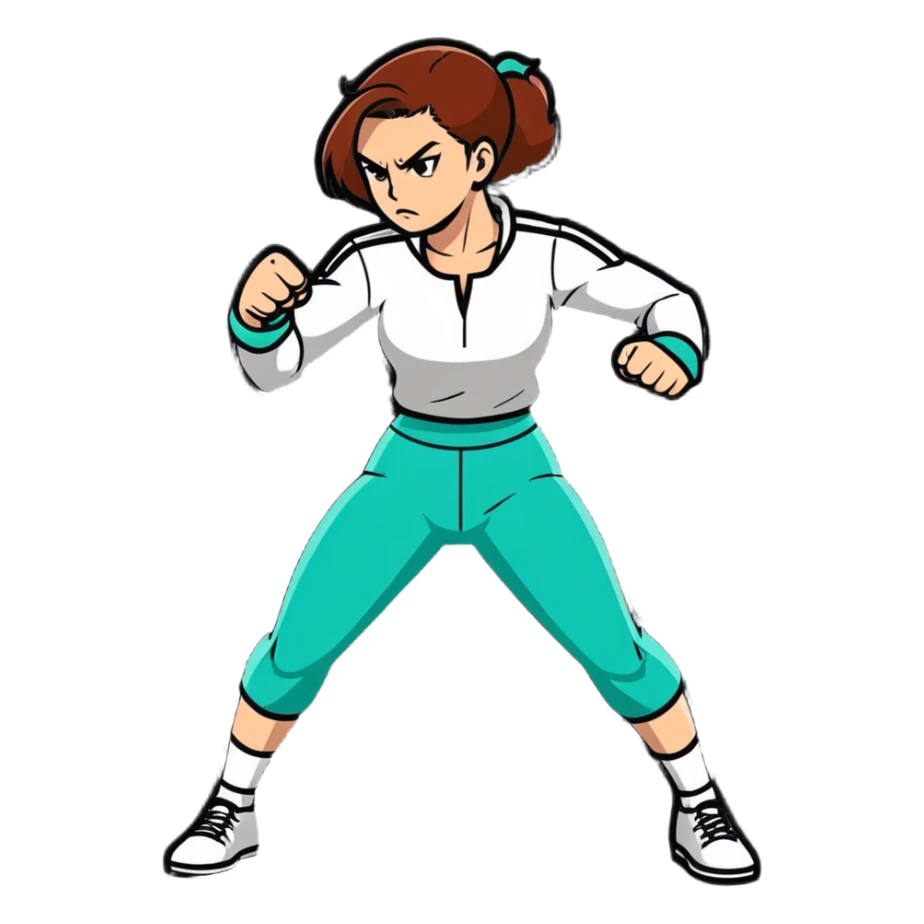 The woman who beats the man’s ass sticker