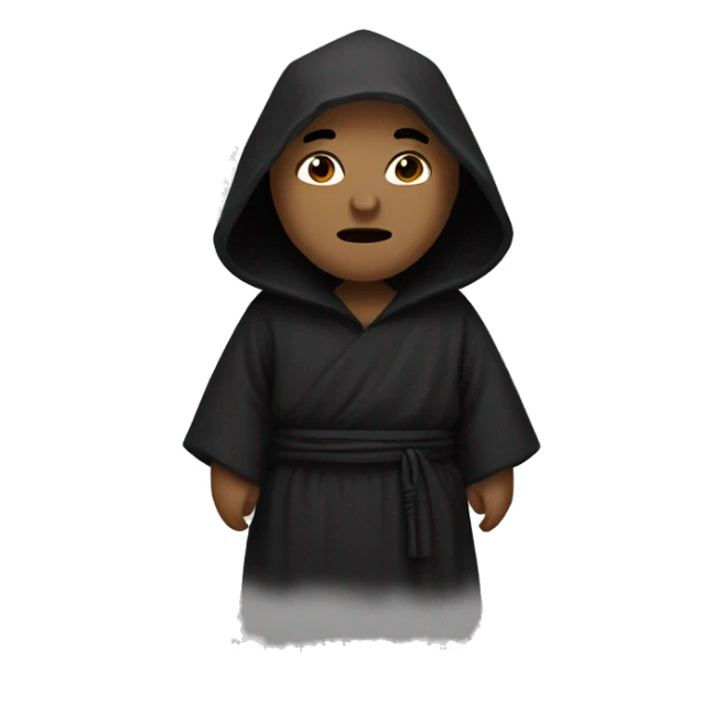 monk wearing a black hood sticker