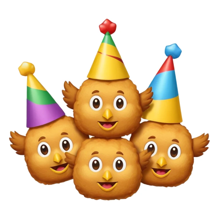 Chicken nuggets coming to life and doing 67 sticker