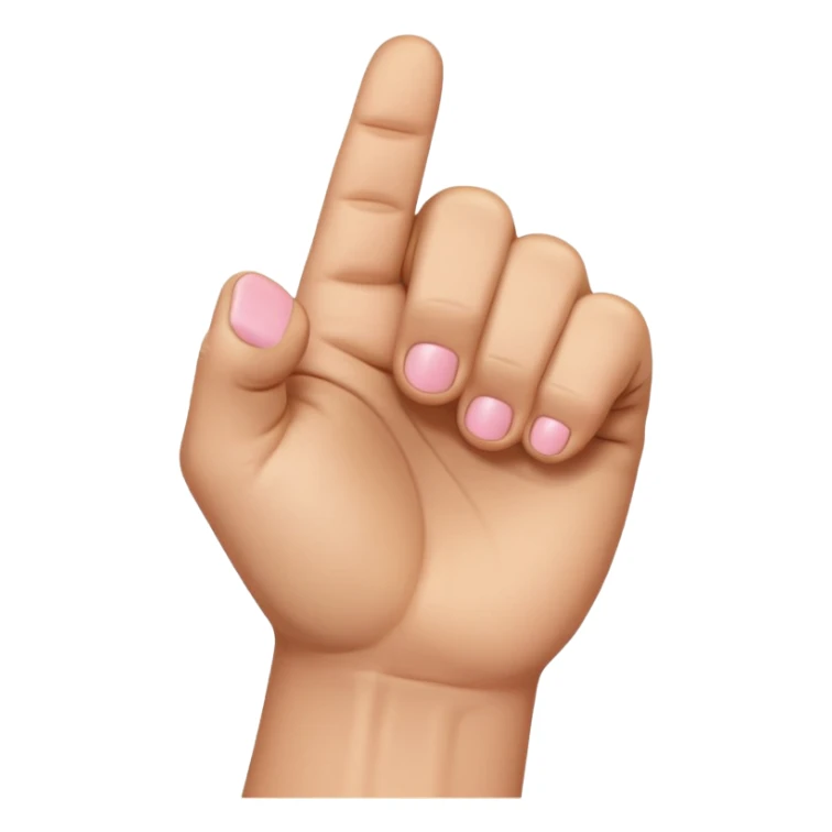 light brown hand in a fist with pinky finger raised sticker