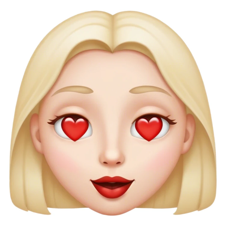 Smiley yeux en cœur et bouche en cœur sticker