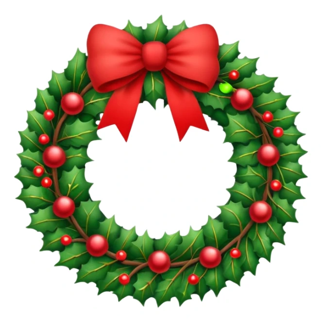 Christmas wreath emoji sticker