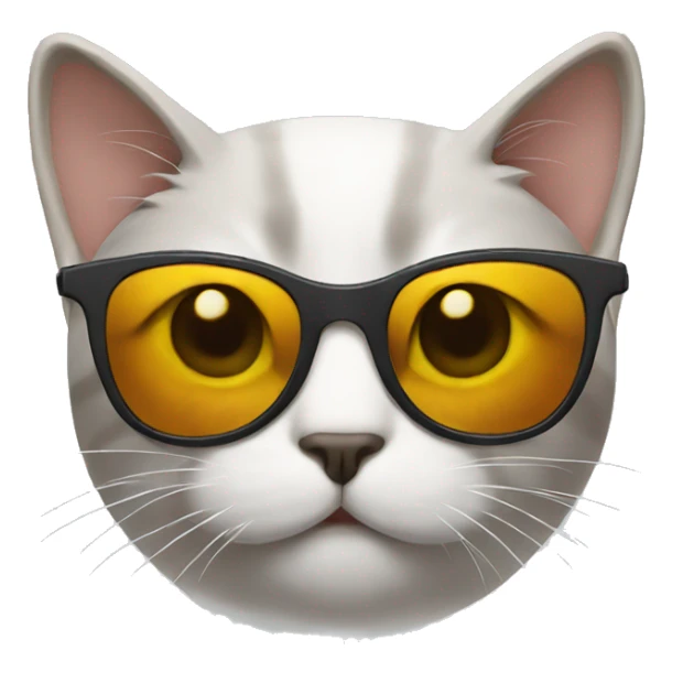 Cat with sunglasses sticker