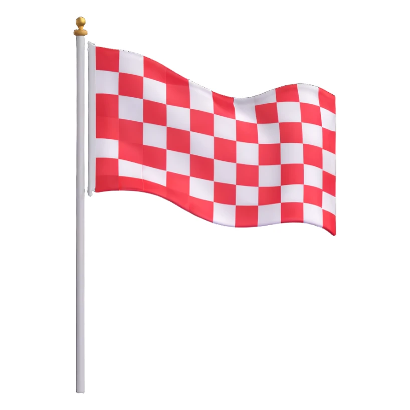 Flag of Utrecht with red and white checkered pattern sticker