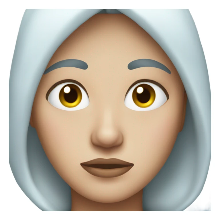   Cold sleepy woman icy face sticker