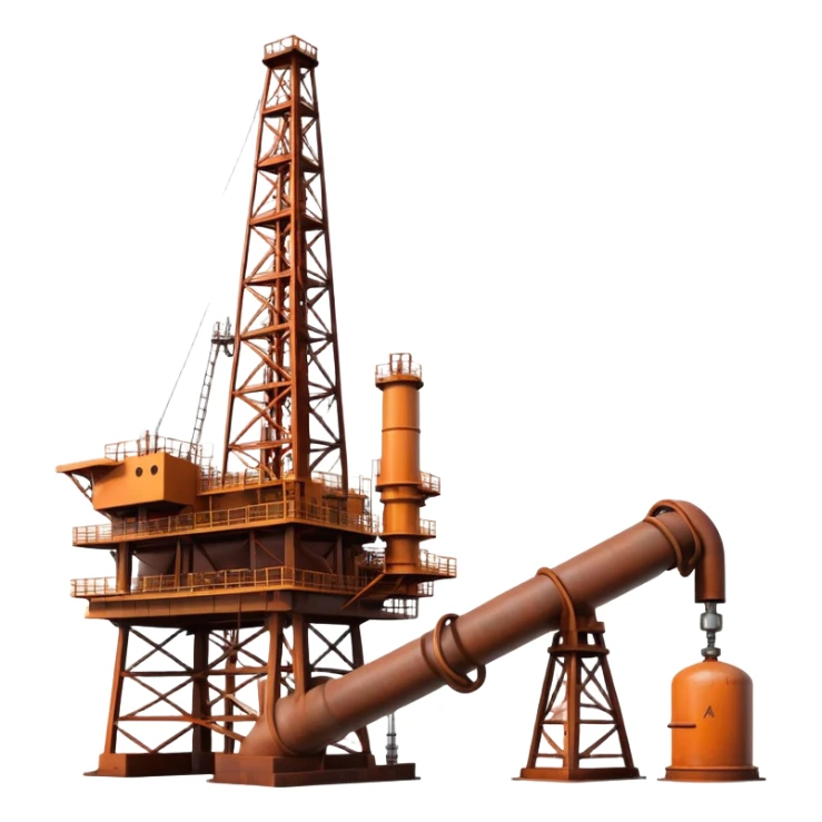 oil rig and gas pipeline sticker