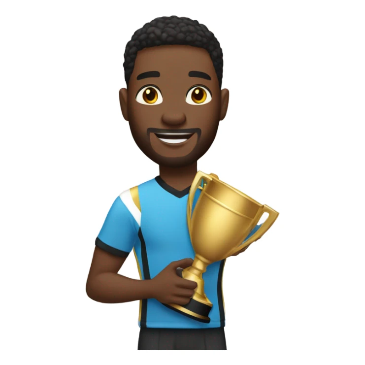 Jamar chase holding a super trophie sticker