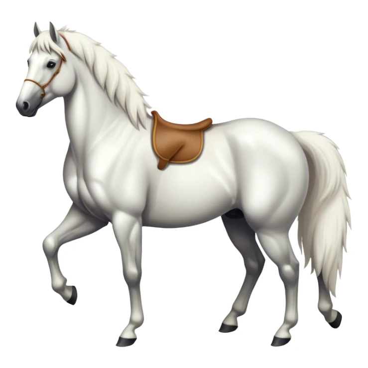 Horses white in the rack sticker