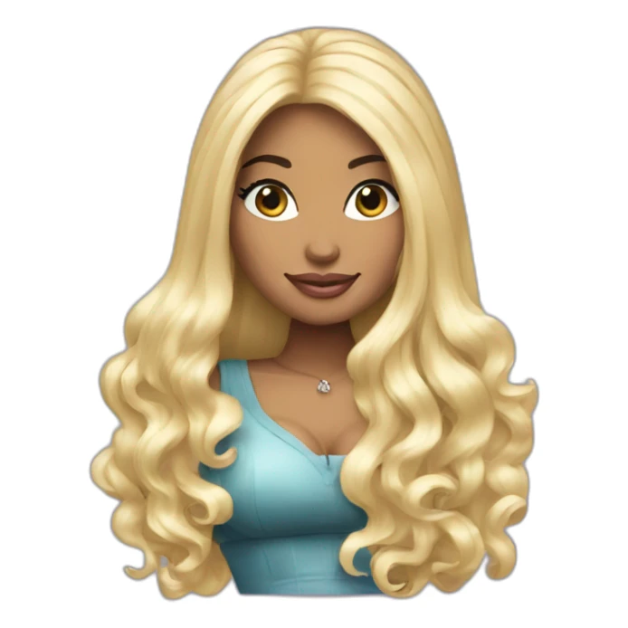 Nicki minaj black long hair sticker