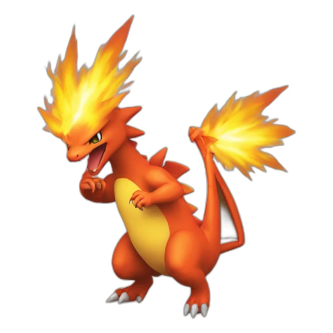 dracaufeu le pokemon qui joue avec du feux sticker