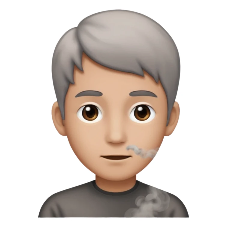 Smoke coming out of ears sticker