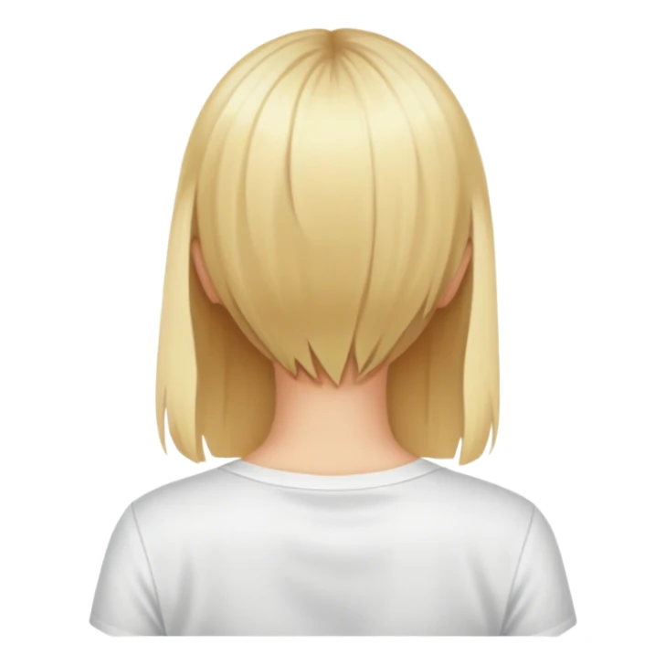 Blond girl back of head in white shirt sticker
