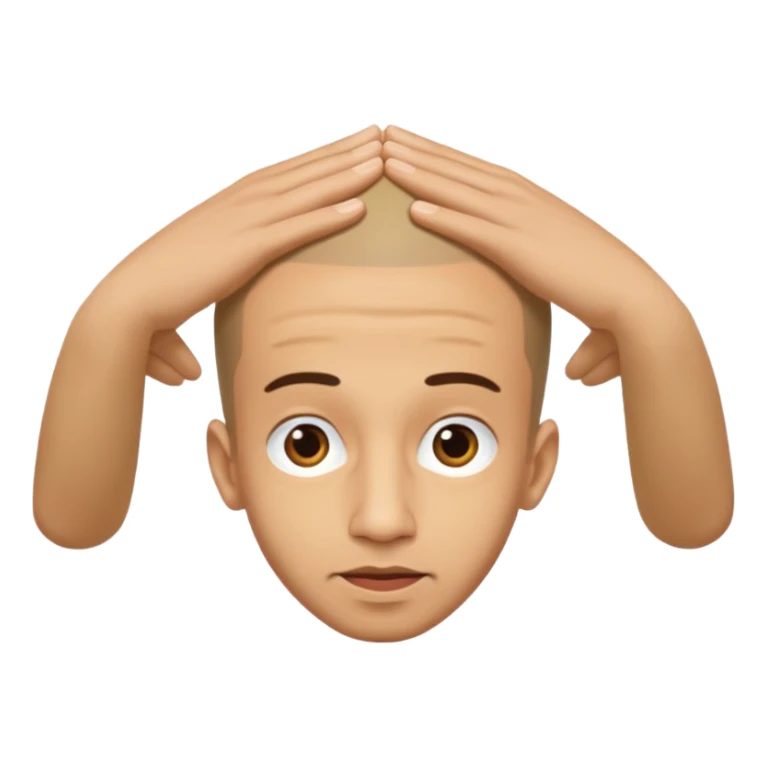 Claudio Vieira De Oliveira, portrait with his unique upside-down head posture, simple background sticker