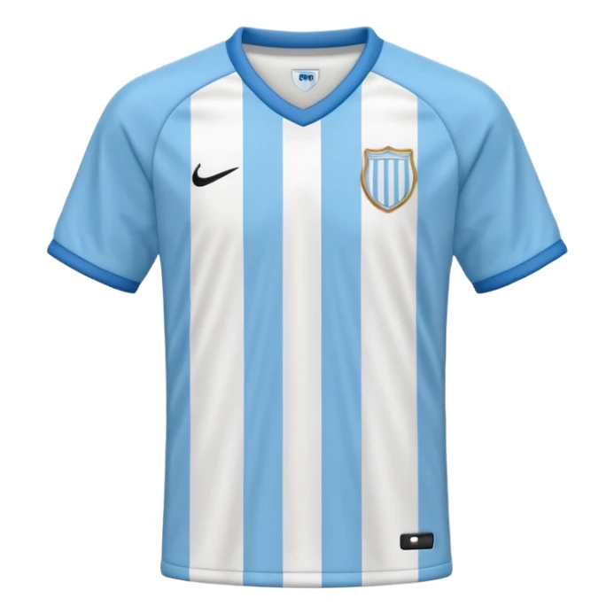 a vintage striped white and baby blue soccer jersey  sticker