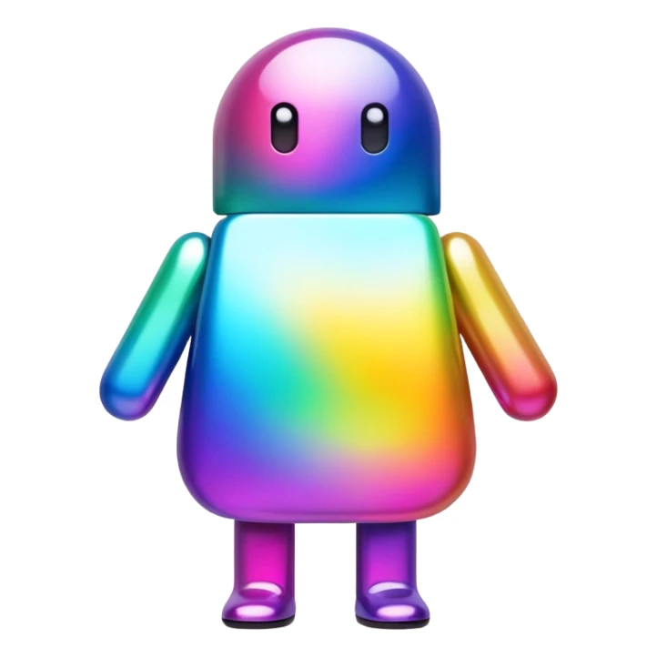 Abstract colorful Shiny La Creatura full body sticker