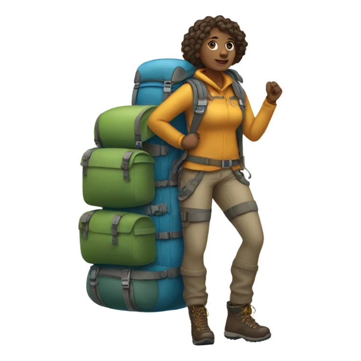 Woman hiker  sticker