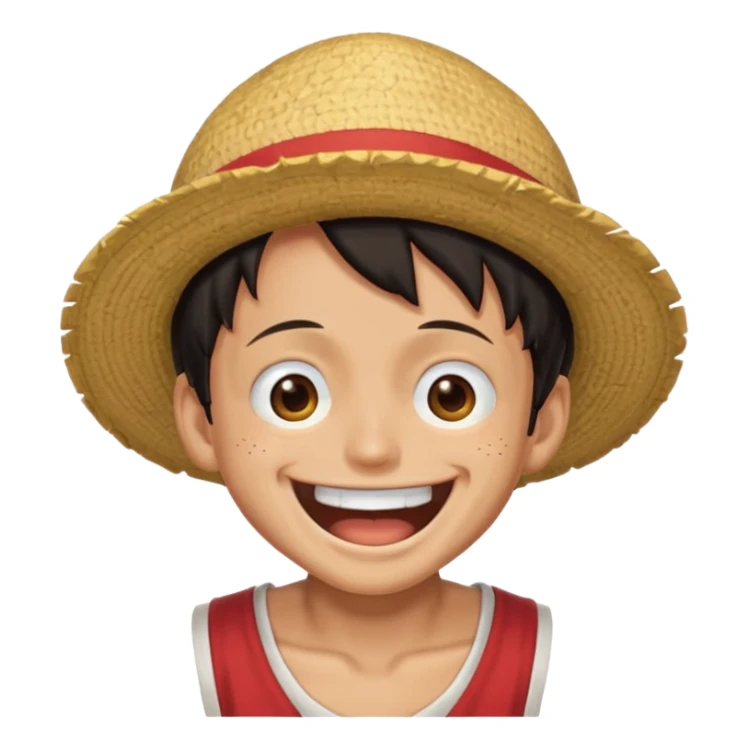 Luffy original con sonido riendose sticker
