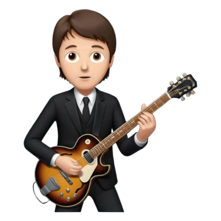 Paul McCartney playing guitar black suit sticker