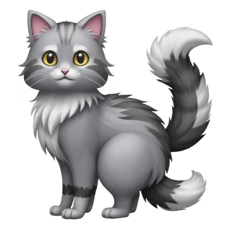 Glameow-Fakémon-hybrid-creature (full body)  sticker