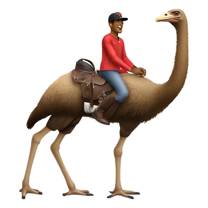 Jameis Winston riding an ostrich sticker