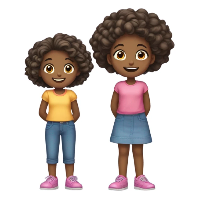 Big sister and little sister sticker