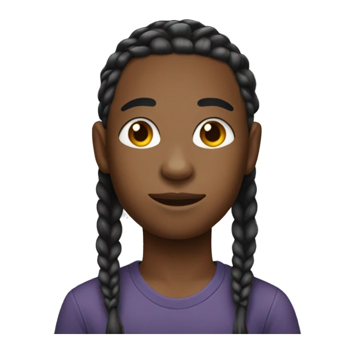 black boy teen with cornrow braids sticker
