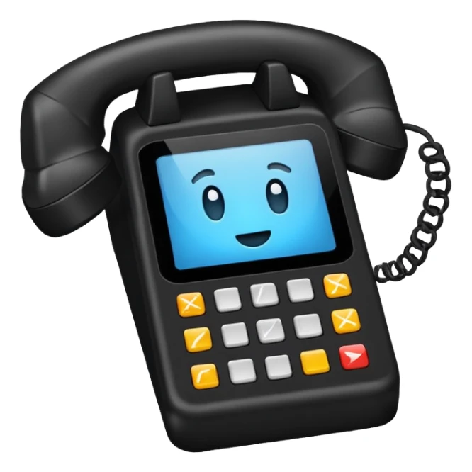 telefono con fondo negro que diga "llamada entrante" sticker